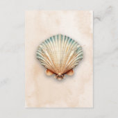 沿岸モダンの貝殻結婚砂の詳細 エンクロージャーカード (裏面)