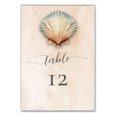 沿岸モダンの貝殻結婚砂 テーブルナンバー (裏面)