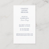 沿岸モダンインテリア設計者 名刺 (裏面)