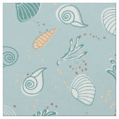 沿岸モダンスタイル貝殻模様マリーン ファブリック (クローズアップ)