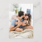 沿岸モダンビーチ水の色結婚の写真 エンクロージャーカード (裏面)