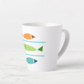 沿岸モダンビーチ魚 カフェラテマグ (右アングル)