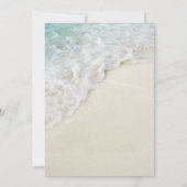 沿岸モダン夏ビーチ結婚式 招待状 (裏面)