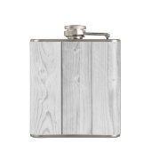 沿岸モダン黒帆船と白木の板 フラスク (裏面)