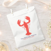 沿岸ロブスターサマー航海の招待状 フェイバーバッグ (クリップ留めされた状態)