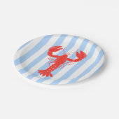 沿岸ロブスターサマー航海の招待状 ペーパープレート (アングル)