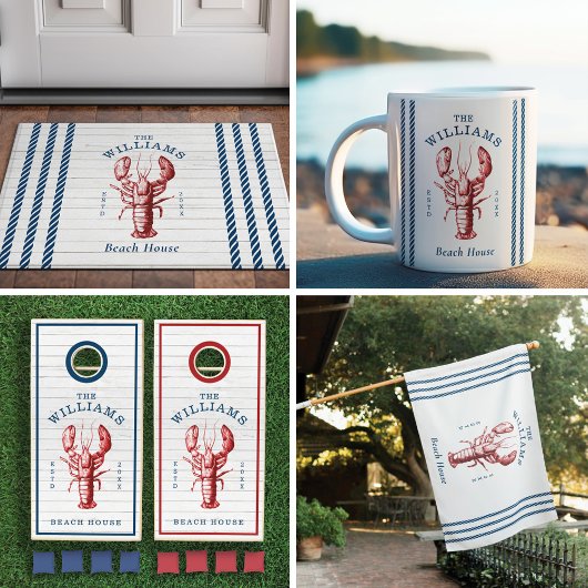 沿岸ロブスターシーサイドビーチハウス ドアマット