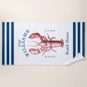 沿岸ロブスターシーサイドビーチハウス ビーチタオル (正面)