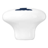 沿岸ロブスターネイビーブルー&ホワイト セラミックノブ (側面)