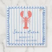 沿岸ロブスターブライダルシャワーメッセージカード フェイバータグ (裏面)