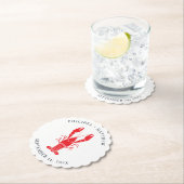 沿岸ロブスター沸騰ビーチ結婚式カスタム ペーパーコースター (インサイチュ)