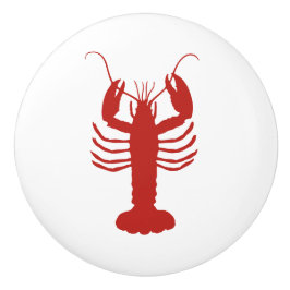 沿岸ロブスター 赤と白 セラミックノブ
