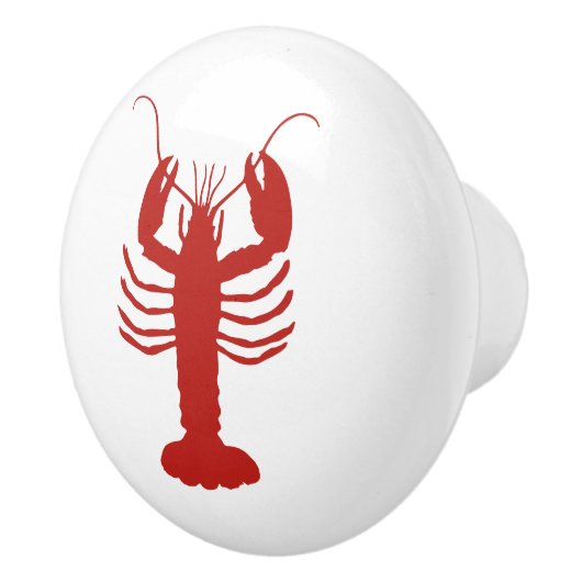 沿岸ロブスター 赤と白 セラミックノブ (右)