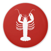沿岸ロブスター 赤と白 セラミックノブ (正面)