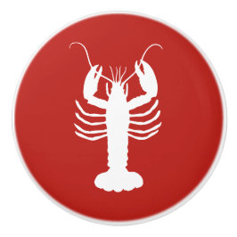 沿岸ロブスター 赤と白 セラミックノブ