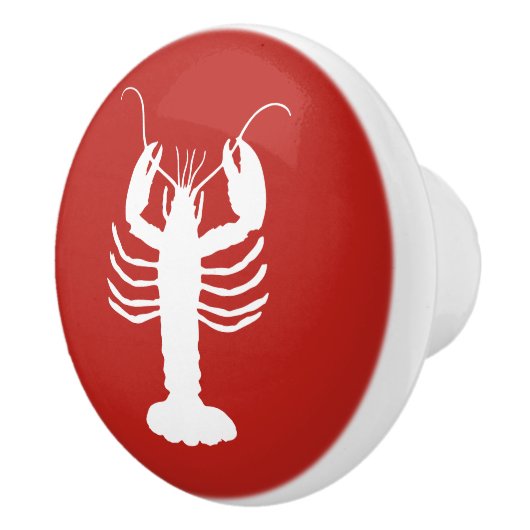 沿岸ロブスター 赤と白 セラミックノブ (右)