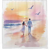 沿岸ロマンスシャワーカーテン シャワーカーテン (正面)