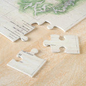 沿岸ワシントン州(1857年)のヴィンテージの地図 ジグソーパズル (側面)