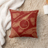 沿岸ヴィンテージクジラ、子供部屋、赤 クッション (ブランケット)