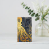 沿岸ヴィンテージタコ金ゴールドブラックブルーウォーター色 名刺 (スタンド正面)