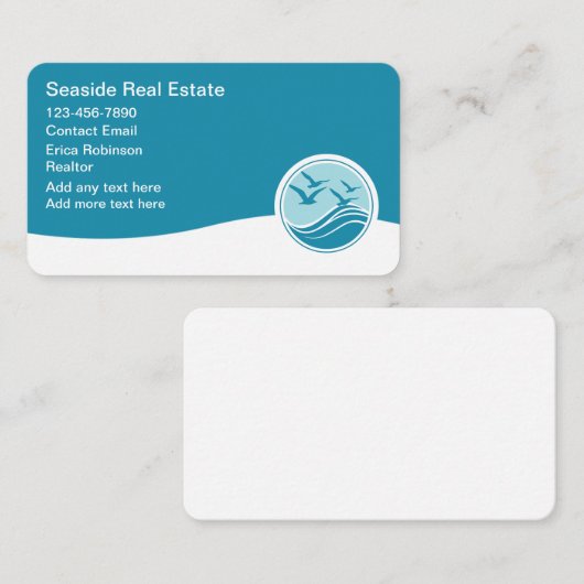 沿岸不動産仲介業者実在エテートテーマ 名刺 (正面/裏面)
