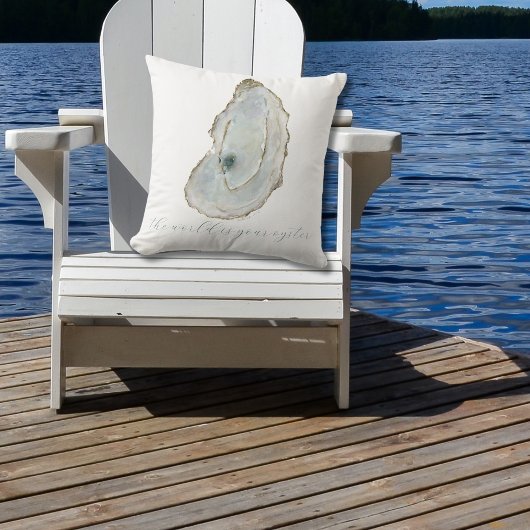 沿岸世界はあなたのオイスターウォーター色の牡蠣 クッション