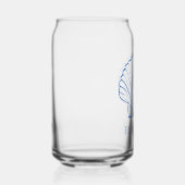 沿岸名門私立校風のの青と白のパーソナライズされた貝殻 ガラス缶 (右)