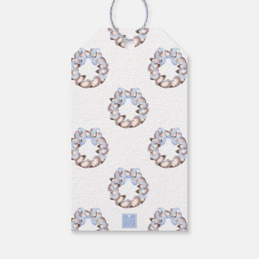 沿岸名門私立校風のオイスターボウリースクリスマス ギフトタグ (裏面)