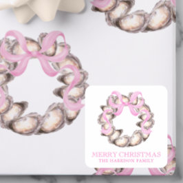 沿岸名門私立校風のオイスターボウリースクリスマス スクエアシール