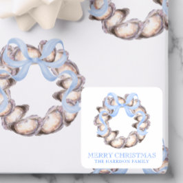 沿岸名門私立校風のオイスターボウリースクリスマス スクエアシール