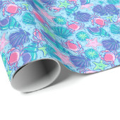 沿岸名門私立校風のビーチシェルカニ ラッピングペーパー (ロールコーナー)