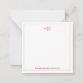 沿岸名門私立校風の赤と白ロブスターパーソナライズされた ノートカード (正面)