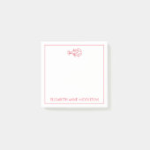 沿岸名門私立校風の赤と白ロブスターパーソナライズされた ポストイット (正面)