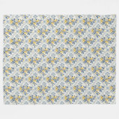 沿岸地中海のブランケットタイルインスパイア フリースブランケット (正面(横))