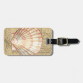 沿岸地図のコラージュ ラゲッジタグ (正面横)