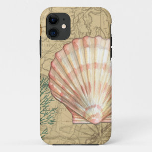 沿岸地図のコラージュ iPhone 11 ケース