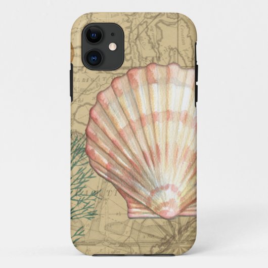 沿岸地図のコラージュ Case-Mate iPhoneケース (裏面)