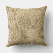 沿岸地図のシーライフのアオウミガメのイラストレーション クッション (裏面)