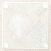 沿岸地図コラージュ ガラスコースター (裏面)