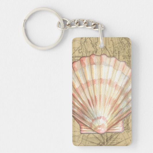 沿岸地図コラージュ キーホルダー (正面)