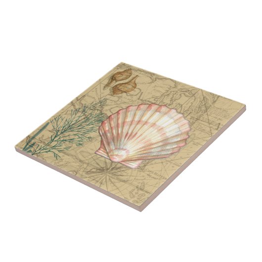 沿岸地図コラージュ タイル (側面)