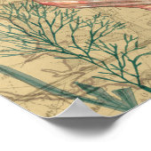 沿岸地図コラージュ ポスター (角)