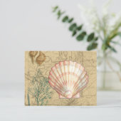 沿岸地図コラージュ ポストカード (スタンド正面)