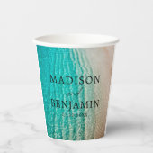 沿岸夏ビーチ目的地結婚海 紙コップ (正面)