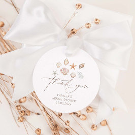 沿岸夏ブライダルシャワーメッセージカード フェイバータグ