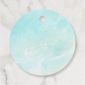 沿岸夏ブライダルシャワーメッセージカード フェイバータグ (裏面)