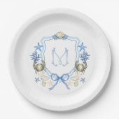 沿岸大千年カニ書道モノグラム ペーパープレート (正面)