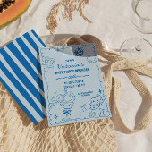 沿岸女性のカーボーイお洒落誕生日 招待状