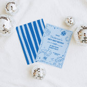 沿岸女性のカーボーイお洒落誕生日 招待状