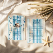 沿岸女性のカーボーイインサンセットストライプズ 招待状